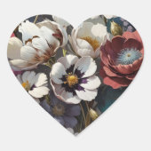 Sticker Cœur Fleurs (Devant)