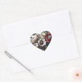 Sticker Cœur Fleurs (Enveloppe)