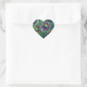 Sticker Cœur Fleurs Abstraites (Sac)