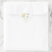 Sticker Cœur Fleurs Boho d'automne (Sac)