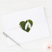 Sticker Cœur Fleurs de neige (Enveloppe)