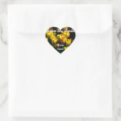 Sticker Cœur Fleurs de tulipe jaune (Sac)
