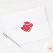 Sticker Cœur Fleurs d'Hibiscus d'Hawaï (Enveloppe)