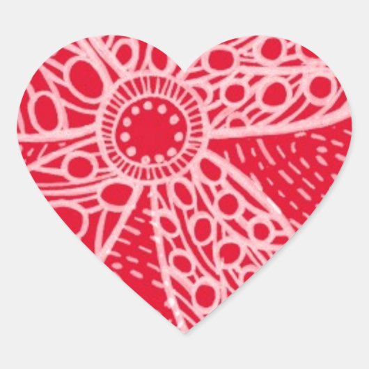 Sticker Cœur Fleurs et Coeurs (Devant)