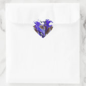 Sticker Cœur Fleurs Iris Violets (Sac)