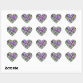 Sticker Coeur Fleurs Lavande (Feuille)