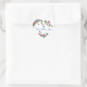 Sticker Cœur Fleurs Pastel Printemps Religieux (Sac)
