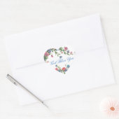 Sticker Cœur Fleurs Pastel Printemps Religieux (Enveloppe)