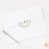 Sticker Cœur Fleurs sauvages aquarelle (Enveloppe)
