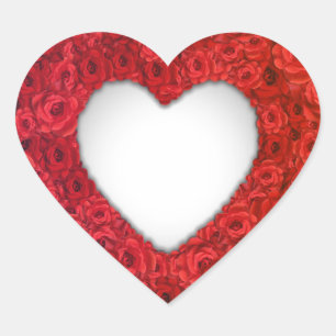 Sticker Cœur Fleurs Valentine