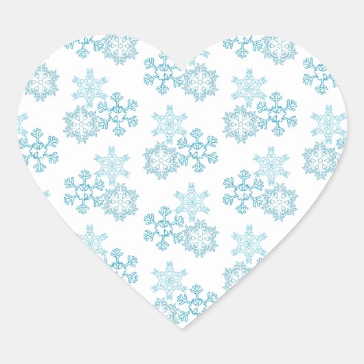 Sticker Cœur Flocon de neige (Devant)