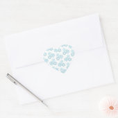 Sticker Cœur Flocon de neige (Enveloppe)
