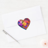 Sticker Cœur Floral Heart Saint Valentin Photo (Enveloppe)