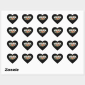 Sticker Cœur Floral Mama (Feuille)