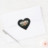 Sticker Cœur Floral Mama (Enveloppe)