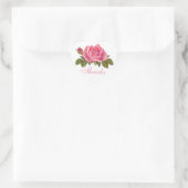 Sticker Cœur Floral Merci rose Fleur Mariage Roses (Sac)