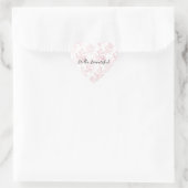 Sticker Cœur Floral rose blanc (Sac)