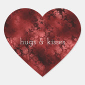 Sticker Cœur Flore rouge (Devant)