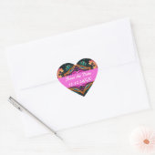 Sticker Cœur Flowe 6a4 Paisley Rose Floral (Enveloppe)