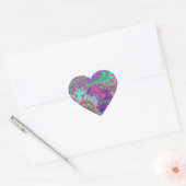 Sticker Cœur Fonte rose et violette (Enveloppe)