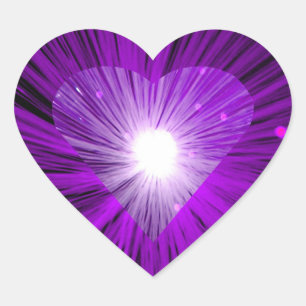 Sticker Cœur Forme cardiaque de l'autocollant du coeur pourpre