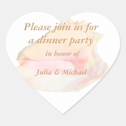 Sticker Cœur Forme cardiaque du coquillage conch (Devant)