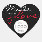 Sticker Cœur Forme cardiaque simple faite avec Modèle de logo L (Devant)