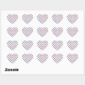 Sticker Cœur Forme de coeur bleu et rouge (Feuille)