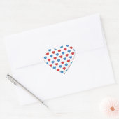 Sticker Cœur Forme de coeur bleu et rouge (Enveloppe)