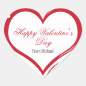 Sticker Cœur Forme de cœur dessinée à la main Joyeuse Saint-Val (Devant)