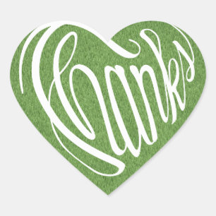 Sticker Cœur Forme de coeur grâce en 6 langues