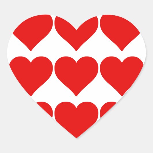 Sticker Cœur Forme de cœur rouge amour classique simplicité (Devant)