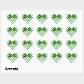 Sticker Cœur Formes cardiaques remplies de Roses vert émeraude (Feuille)