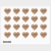 Sticker Cœur Fragile tendue sur le fût en bois (Feuille)