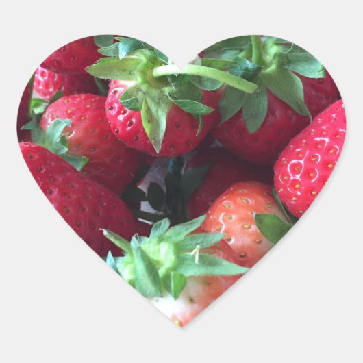 Sticker Cœur Fraises Douces (Devant)
