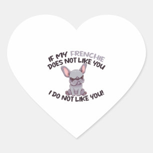 Sticker Cœur Français en colère (gris) - Design unique