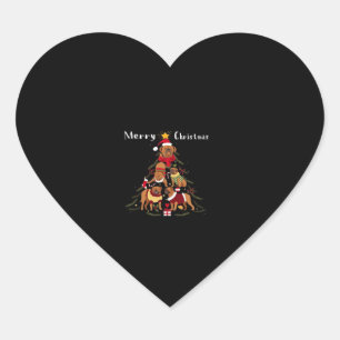 Sticker Cœur Français Mastiff Dogue de Bordeaux Arbre de Noël X