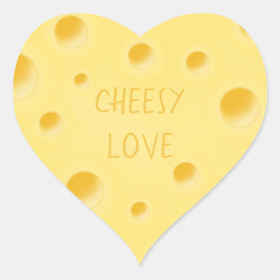 Sticker Cœur Fromage suisse "Cheesy Love"