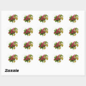 STICKER CŒUR FRUITS ROUGES, RASPBERRY PRESERVE / RASPBERRIES (Feuille)