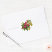 STICKER CŒUR FRUITS ROUGES, RASPBERRY PRESERVE / RASPBERRIES (Enveloppe)