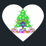Sticker Cœur Fun Noël interconfessionnel Hanoukka<br><div class="desc"></div>
