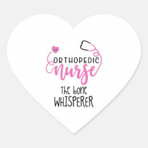 Sticker Cœur Funny Orthopedic Nurse cite murmurer -