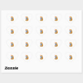 Sticker Cœur Funny Sloth Koala Oear Love (Feuille)