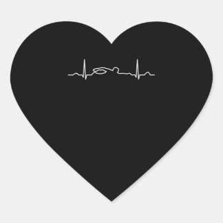 Sticker Cœur Funny Swimmer Heartbeat Apparel