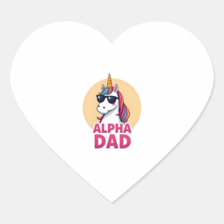 Sticker Cœur Funny Unicorn Dad Laufey Men Father's Day Christma