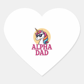 Sticker Cœur Funny Unicorn Dad Laufey Men Father's Day Christma