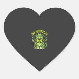 Sticker Cœur Fur-Ankenstein Drôle de Frankenstein Chien Hallowe