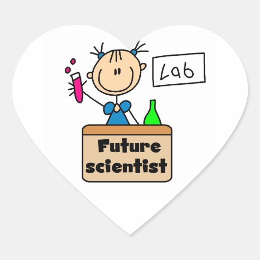 Sticker Cœur Futur scientifique (Devant)