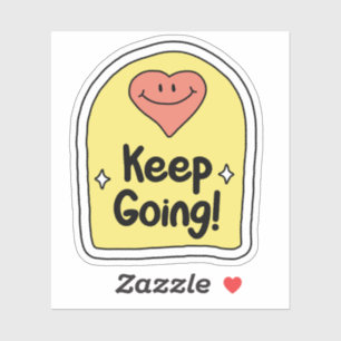 Sticker Coeur gai - 'Continuez ! ' Motivation
