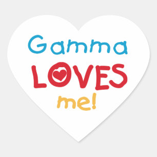 Sticker Cœur Gamma aime mes t-shirts et cadeaux